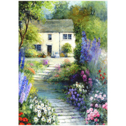 Laura Ashley Cottage Flowers Wooden Frame Wall Art 40 x 50cm - thumbnail 4