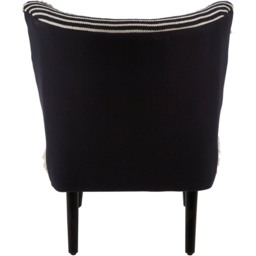 Premier Housewares Cefena Black and White Textured Moroccan Design Chair - thumbnail 4