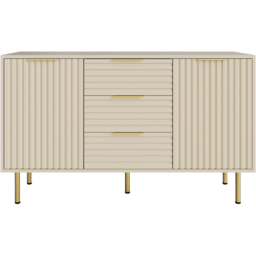 GFW Nervata 2 Door 3 Drawer Cream Sideboard - thumbnail 4