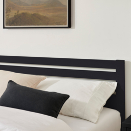 Furniturebox Cadhla King Size Dark Grey Solid Pine Bed Frame - thumbnail 3