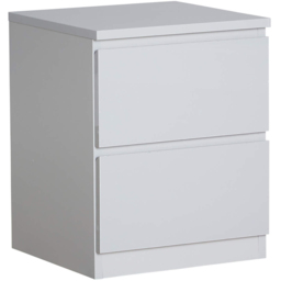 Home Source Lugano Grey 2 Drawer Bedside Cabinet - thumbnail 2