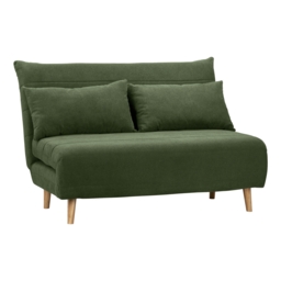 Boston Geo Chenille 2 Seater Sofa Bed - Olive Green - thumbnail 3