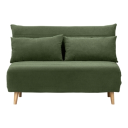 Boston Geo Chenille 2 Seater Sofa Bed - Olive Green - thumbnail 4