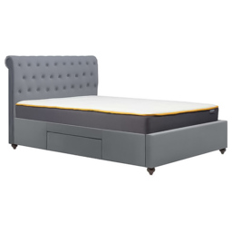Marlow Grey Velvet Super King Size Bed Frame - thumbnail 4