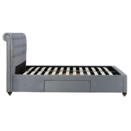 Marlow Grey Velvet Super King Size Bed Frame - thumbnail 3