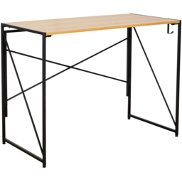 Home Source Brampton Light Oak Folding Computer Desk - thumbnail 2