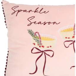 Sparkle Season Velvet Cushion Pink - thumbnail 3