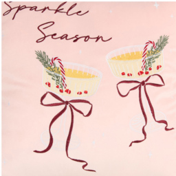 Sparkle Season Velvet Cushion Pink - thumbnail 2