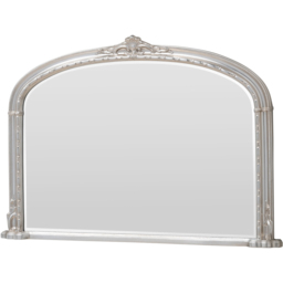 Yearn Victoria Bevelled Silver Overmantle Mirror 89 x 127cm