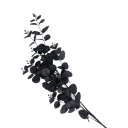 Black Silk Eucalyptus Single Stem Artificial Plant 87cm - thumbnail 4