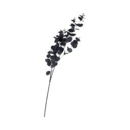 Black Silk Eucalyptus Single Stem Artificial Plant 87cm - thumbnail 1