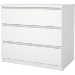 Florence Naia 3 Drawer White Chest of Drawers - thumbnail 4