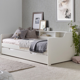 Tyler Single White Bed and Trundle - thumbnail 1