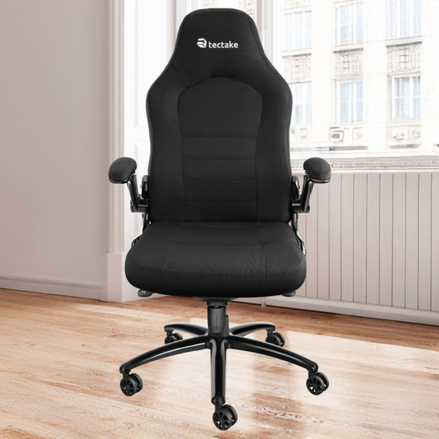 tectake Springsteen Black Height Adjustable Office Chair - image 1