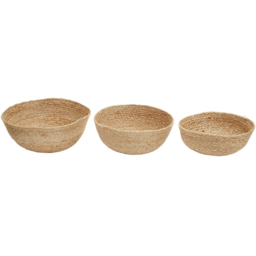 Premier Housewares Natural Round Jute Basket 3 Pack