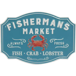 Fishermans Metal Sign Blue - thumbnail 1