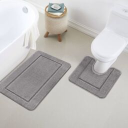 Chelsea Grey Bath Mat Set 2 Piece - thumbnail 3
