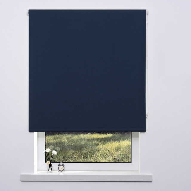 Evening Blue Plain Blackout Blinds 90cm - image 1