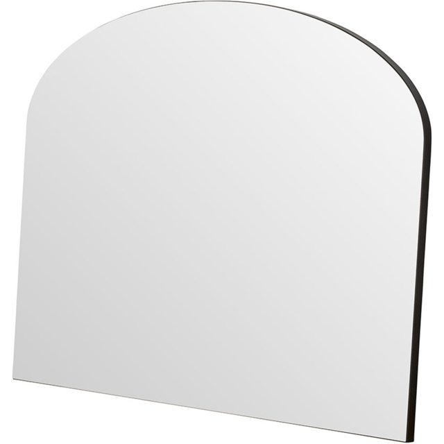 Yearn Simple Black Plain Arched Overmantle Mirror 69 x 91cm - image 1