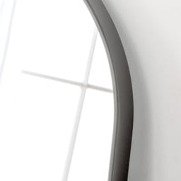 Yearn Simple Black Plain Arched Overmantle Mirror 69 x 91cm - thumbnail 3