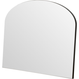 Yearn Simple Black Plain Arched Overmantle Mirror 69 x 91cm - thumbnail 1