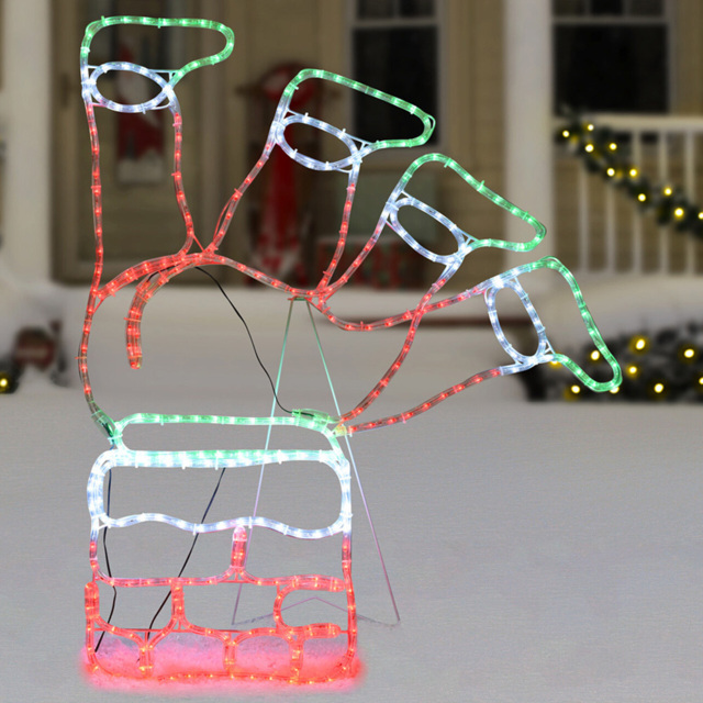 Multicolour Santa Chimney Christmas Rope Light - image 1