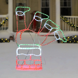 Multicolour Santa Chimney Christmas Rope Light - thumbnail 2