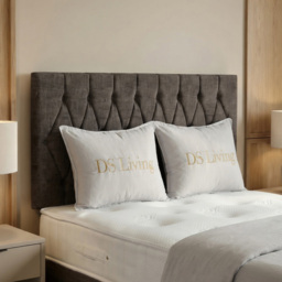 DS Living Diamond Grey Double Upholstered Divan Bed - thumbnail 2