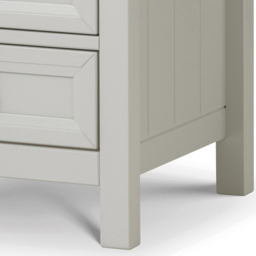 Julian Bowen Maine 3 Drawer Dove Grey Bedside Table - thumbnail 3