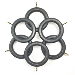 Richmond Curtain Rings - Slate Grey