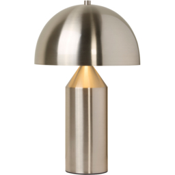 Lighting Collection Elias Silver Satin Dome Table Lamp - thumbnail 3