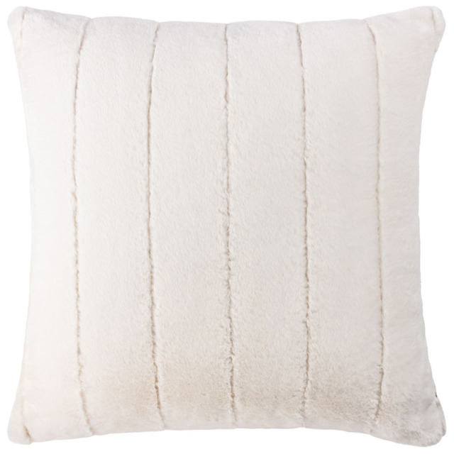 Paoletti Empress Cream Faux Fur Cushion - image 1