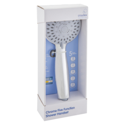 Five Function Eco Shower Head Chrome - Silver