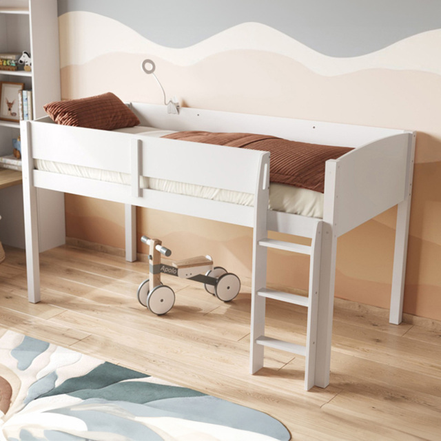 Flair Loop White Wooden Mid Sleeper Cabin Bed - image 1