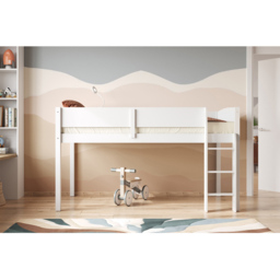 Flair Loop White Wooden Mid Sleeper Cabin Bed - thumbnail 3