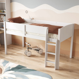Flair Loop White Wooden Mid Sleeper Cabin Bed - thumbnail 1