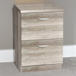 R White Cabinets Grey 2 Drawer Filing Cabinet - thumbnail 1