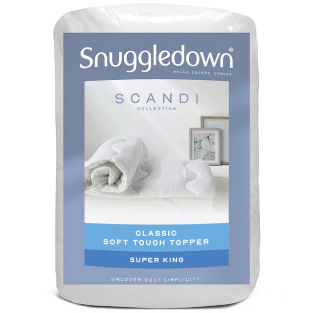 Snuggledown Scandinavian Super King Size Hollowfibre Medium Support Mattress Topper - image 1