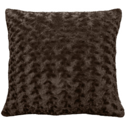 Velosso Posy Chocolate Chenille Filled Cushion 43 x 43cm 2 Pack