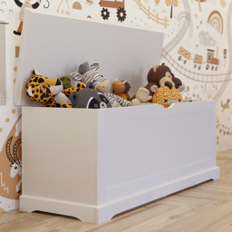 Bevelled White Storage Chest