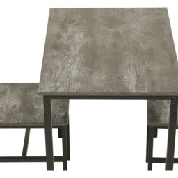 Living and Home Grey 2 Seater Industrial-Style Dining Table Set - thumbnail 3