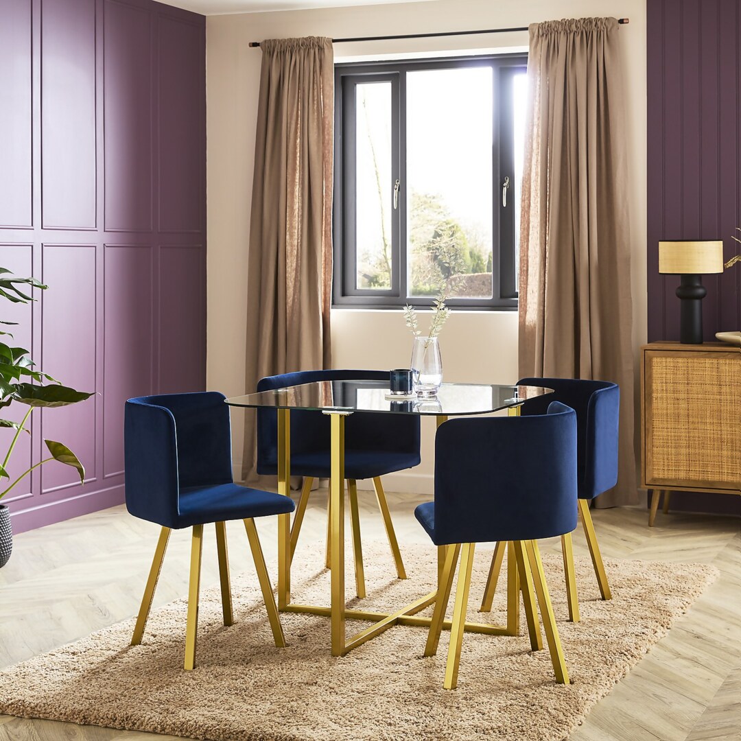 Dining Chairs Homebase Round Glass Dining Table Estelle Seater