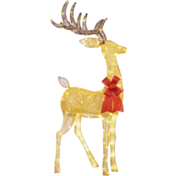 StarBright Light Up Gold Reindeer Christmas Decoration