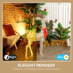 StarBright Light Up Gold Reindeer Christmas Decoration - thumbnail 4