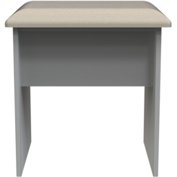 Cube Dusk Grey Dressing Table Stool - thumbnail 3
