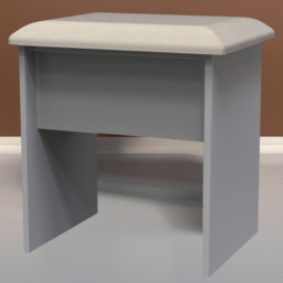 Cube Dusk Grey Dressing Table Stool