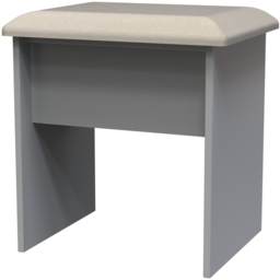 Cube Dusk Grey Dressing Table Stool - thumbnail 2