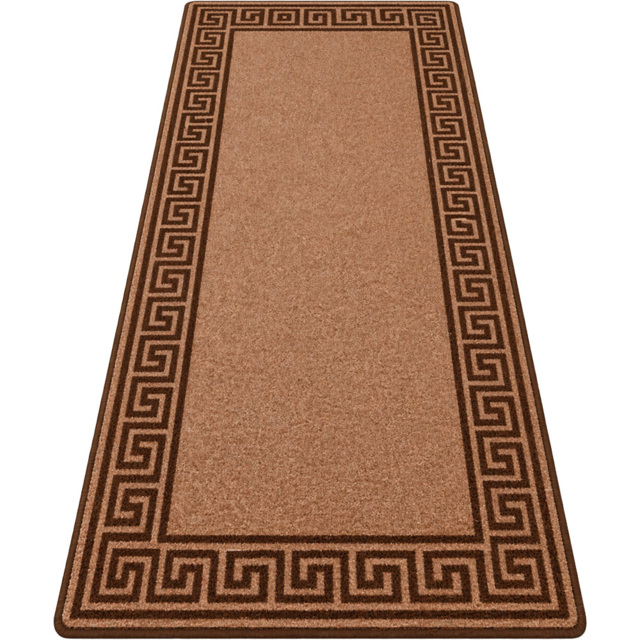 Smart Living Greekey Beige and Brown Gel Back Non-Slip Door Mat 80 x 150cm - image 1