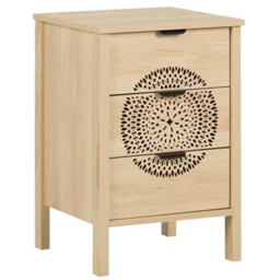 Birlea Flora Natural 3 Drawer Bedside Table - thumbnail 2