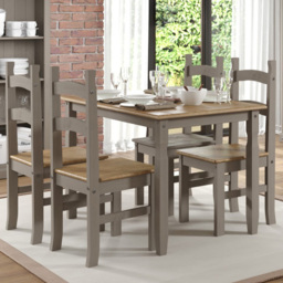 Core Products Corona 4 Seater Dining Set Grey